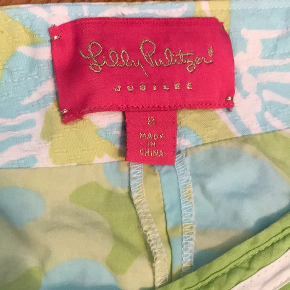 Lilly Pulitzer Green Floral Skort - Picture 5 of 6